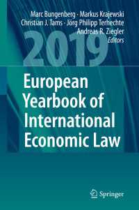 European Yearbook of International Economic Law 2019〈1st ed. 2020〉