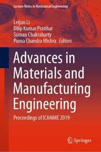 Advances in Materials and Manufacturing Engineering : Proceedings of ICAMME 2019