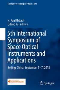 5th International Symposium of Space Optical Instruments and Applications : Beijing, China, September 5–7, 2018