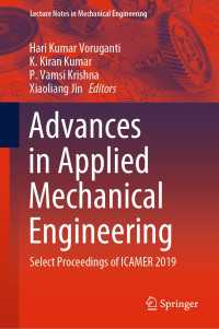 Advances in Applied Mechanical Engineering : Select Proceedings of ICAMER 2019