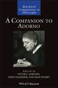 ブラックウェル版　アドルノ必携<br>A Companion to Adorno
