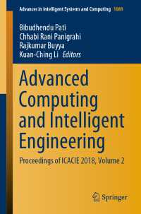 Advanced Computing and Intelligent Engineering : Proceedings of ICACIE 2018, Volume 2