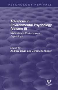 Advances in Environmental Psychology (Volume 5) : Methods and Environmental Psychology