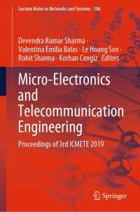 Micro-Electronics and Telecommunication Engineering〈1st ed. 2020〉 : Proceedings of 3rd ICMETE 2019