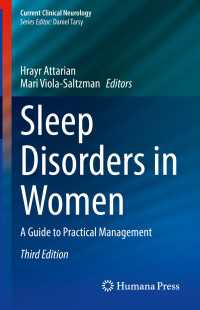 Sleep Disorders in Women〈3rd ed. 2020〉 : A Guide to Practical Management（3）