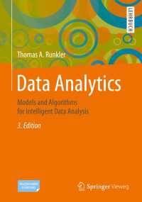 知的データ解析のためのモデルとアルゴリズム（テキスト・第３版）<br>Data Analytics〈3rd ed. 2020〉 : Models and Algorithms for Intelligent Data Analysis（3）