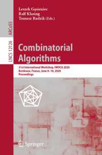 Combinatorial Algorithms : 31st International Workshop, IWOCA 2020, Bordeaux, France, June 8–10, 2020, Proceedings