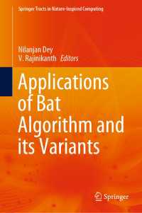 Applications of Bat Algorithm and its Variants〈1st ed. 2021〉