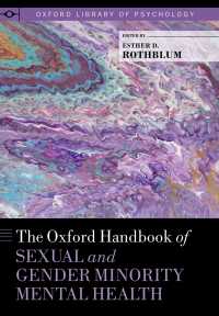 オックスフォード版　性的マイノリティ精神保健ハンドブック<br>The Oxford Handbook of Sexual and Gender Minority Mental Health