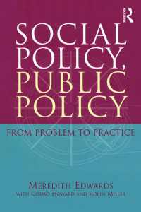 Social Policy, Public Policy : From problem to practice