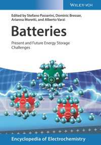電池技術百科事典：現在と将来のエネルギー貯蔵の課題（全２巻）（電気化学百科事典）<br>Batteries : Present and Future Energy Storage Challenges