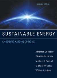 持続可能なエネルギー（第２版）<br>Sustainable Energy, second edition : Choosing Among Options