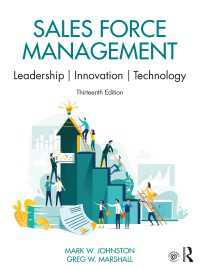 Sales Force Management : Leadership, Innovation, Technology（13 NED）