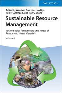 持続可能資源管理：エネルギーと廃棄物素材の再生・再利用技術<br>Sustainable Resource Management : Technologies for Recovery and Reuse of Energy and Waste Materials