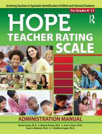 HOPE Teacher Rating Scale : Involving Teachers in Equitable Identification of Gifted and Talented Students in K-12: Manual