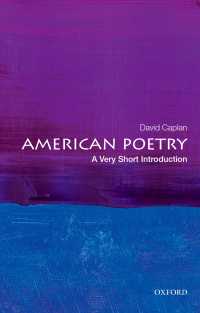 VSIアメリカ詩<br>American Poetry: A Very Short Introduction