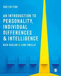 パーソナリティ・個人差・知能入門（第３版）<br>An Introduction to Personality, Individual Differences and Intelligence（Third Edition）