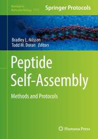 Peptide Self-Assembly〈1st ed. 2018〉 : Methods and Protocols