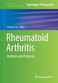 Rheumatoid Arthritis〈1st ed. 2018〉 : Methods and Protocols