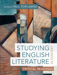 英文学のコンテクスト：批評読本<br>Studying English Literature in Context : Critical Readings
