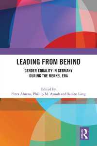メルケル時代ドイツのジェンダー平等政策<br>Leading from Behind : Gender Equality in Germany During the Merkel Era