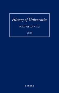 History of Universities: Volume XXXVI / 1