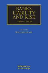 銀行、責任とリスク（第３版）<br>Banks, Liability and Risk（3 NED）