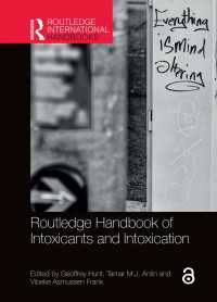ラウトレッジ版　酒類と酩酊ハンドブック<br>Routledge Handbook of Intoxicants and Intoxication