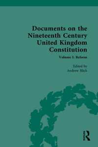 Documents on the Nineteenth Century United Kingdom Constitution : Volume I: Reform