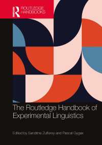ラウトレッジ版　実験言語学ハンドブック<br>The Routledge Handbook of Experimental Linguistics