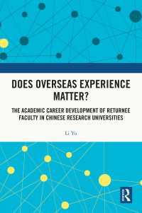 Does Overseas Experience Matter? : The Academic Career Development of Returnee Faculty in Chinese Research Universities