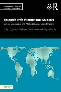 Research with International Students : Critical Conceptual and Methodological Considerations