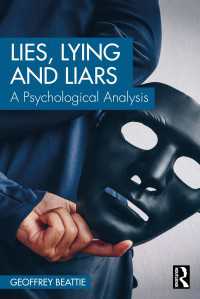 嘘と嘘つきの心理学的分析<br>Lies, Lying and Liars : A Psychological Analysis