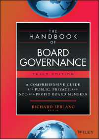 The Handbook of Board Governance : A Comprehensive Guide for Public, Private, and Not-for-Profit Board Members（3）