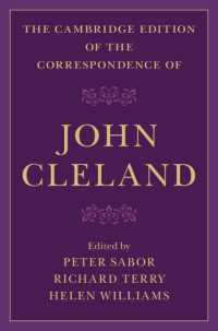 ケンブリッジ版　ジョン・クレランド書簡集<br>The Cambridge Edition of the Correspondence of John Cleland