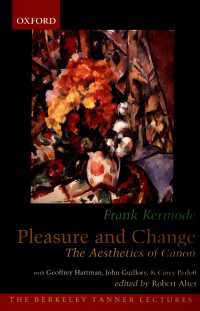 Ｆ・カーモード著／楽しみと変化：正典の美学<br>Pleasure and Change : The Aesthetics of Canon