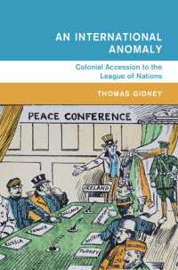 An International Anomaly : Colonial Accession to the League of Nations