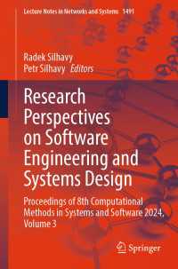 Research Perspectives on Software Engineering and Systems Design : Proceedings of 8th Computational Methods in Systems and Software 2024, Volume 3