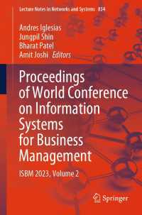 Proceedings of World Conference on Information Systems for Business Management : ISBM 2023, Volume 2