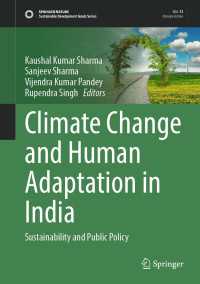 Climate Change and Human Adaptation in India : Sustainability and Public Policy