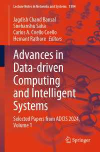 Advances in Data-driven Computing and Intelligent Systems : Selected Papers from ADCIS 2024, Volume 1