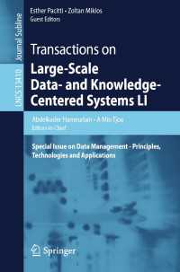 Transactions on Large-Scale Data- and Knowledge-Centered Systems LI〈1st ed. 2022〉 : Special Issue on Data Management - Principles, Technologies and Applications