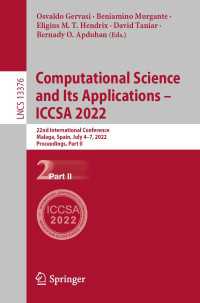 Computational Science and Its Applications – ICCSA 2022〈1st ed. 2022〉 : 22nd International Conference, Malaga, Spain, July 4–7, 2022, Proceedings, Part II