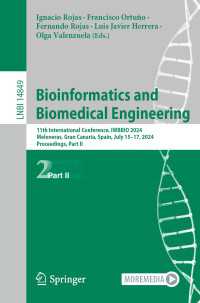 Bioinformatics and Biomedical Engineering : 11th International Conference, IWBBIO 2024, Meloneras, Gran Canaria, Spain, July 15–17, 2024, Proceedings, Part II