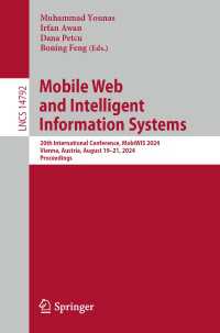 Mobile Web and Intelligent Information Systems : 20th International Conference, MobiWIS 2024, Vienna, Austria, August 19–21, 2024, Proceedings