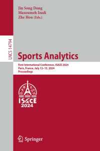 Sports Analytics : First International Conference, ISACE 2024, Paris, France, July 12–13, 2024, Proceedings