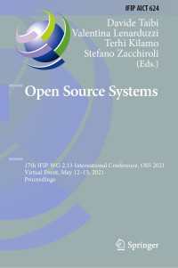 Open Source Systems : 17th IFIP WG 2.13 International Conference, OSS 2021, Virtual Event, May 12–13, 2021, Proceedings