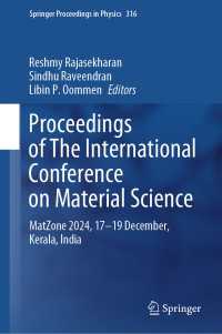 Proceedings of The International Conference on Material Science : MatZone-2024, 17–19 December, Kerala, India