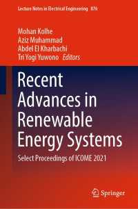 Recent Advances in Renewable Energy Systems : Select Proceedings of ICOME 2021