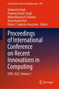 Proceedings of International Conference on Recent Innovations in Computing : ICRIC 2022, Volume 1
